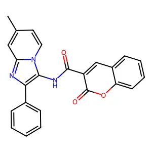 N-{7-methyl-2-phenylimidazo[1,2-a]pyridin-3-yl}-2-oxo-2H-chromene-3-carboxamide structure