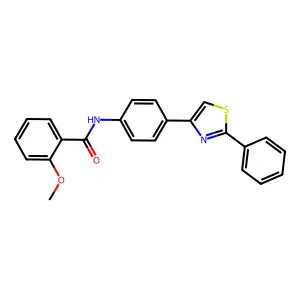 2-methoxy-N-[4-(2-phenyl-1,3-thiazol-4-yl)phenyl]benzamide structure