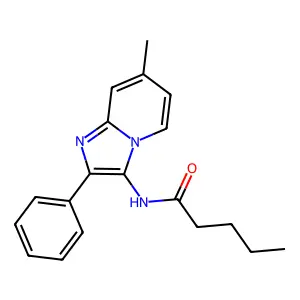 N-(7-Methyl-2-phenylimidazo[1,2-a]pyridin-3-yl)pentanamide structure
