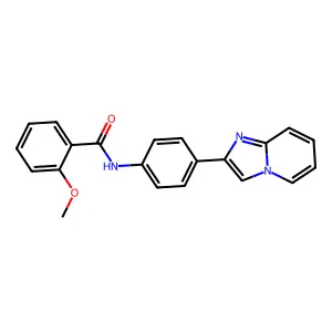 N-(4-imidazo[1,2-a]pyridin-2-ylphenyl)-2-methoxybenzamide structure