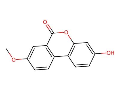 3-Hydroxy-8-methoxy-6H-dibenzo(b,d)pyran-6-one structure