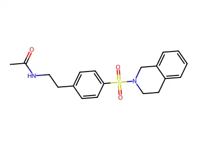 N-(2-(4-((3,4-Dihydro-2(1H)-isoquinolinyl)sulfonyl)phenyl)ethyl)acetamide structure