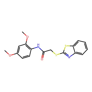 2-(1,3-Benzothiazol-2-ylsulfanyl)-N-(2,4-dimethoxyphenyl)acetamide structure