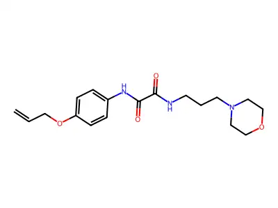 N-(3-morpholin-4-ylpropyl)-N'-(4-prop-2-enoxyphenyl)oxamide structure