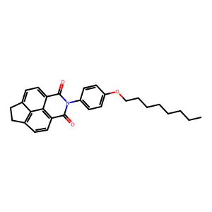 2-[4-(octyloxy)phenyl]-6,7-dihydro-1H-indeno[6,7,1-def]isoquinoline-1,3(2H)-dione structure