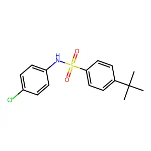 4-tert-butyl-N-(4-chlorophenyl)benzenesulfonamide structure