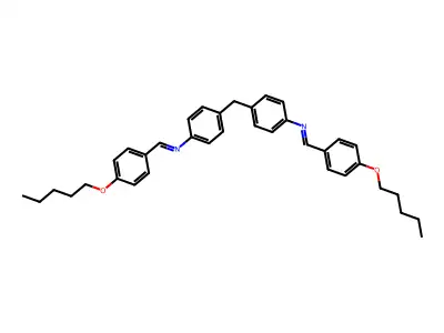 (NE,N'E)-4,4'-methylenebis(N-(4-(pentyloxy)benzylidene)aniline) structure