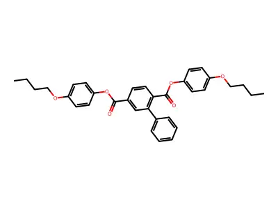 Bis(4-butoxyphenyl) biphenyl-2,5-dicarboxylate structure