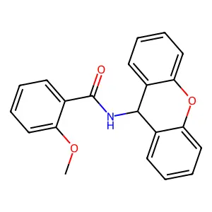 2-methoxy-N-(9H-xanthen-9-yl)benzamide structure