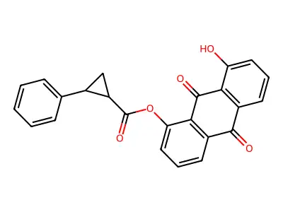 (8-Hydroxy-9,10-dioxoanthracen-1-yl) 2-phenylcyclopropane-1-carboxylate structure
