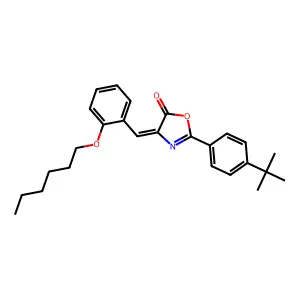 (4Z)-2-(4-tert-butylphenyl)-4-[(2-hexoxyphenyl)methylidene]-1,3-oxazol-5-one structure