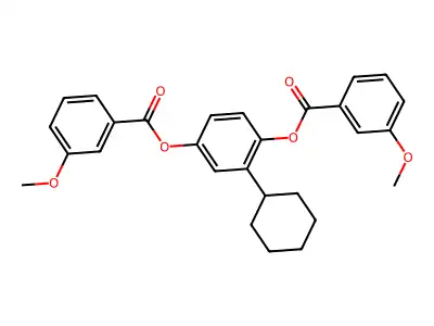 2-Cyclohexyl-4-[(3-methoxybenzoyl)oxy]phenyl 3-methoxybenzoate structure