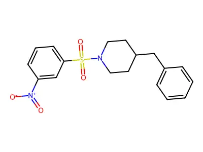 4-Benzyl-1-(3-nitrophenyl)sulfonylpiperidine structure
