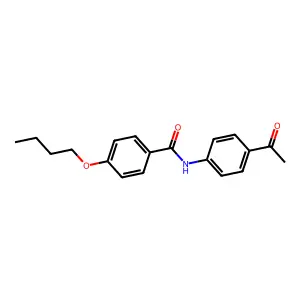 N-(4-acetylphenyl)-4-butoxybenzamide structure