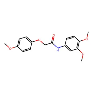 N-(3,4-dimethoxyphenyl)-2-(4-methoxyphenoxy)acetamide structure