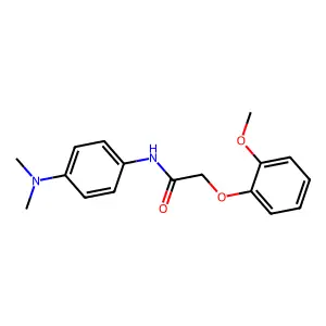 N-[4-(dimethylamino)phenyl]-2-(2-methoxyphenoxy)acetamide structure