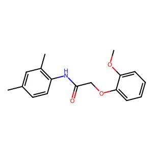 N-(2,4-dimethylphenyl)-2-(2-methoxyphenoxy)acetamide structure