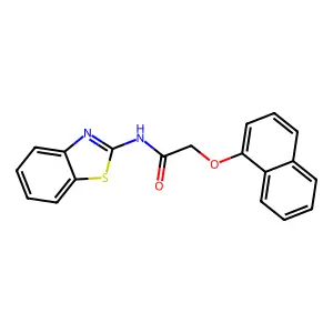 N-(1,3-benzothiazol-2-yl)-2-naphthalen-1-yloxyacetamide structure