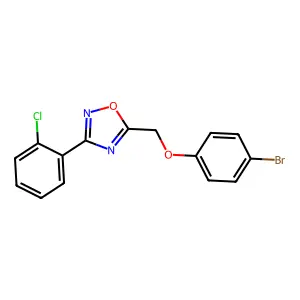 5-[(4-Bromophenoxy)methyl]-3-(2-chlorophenyl)-1,2,4-oxadiazole structure