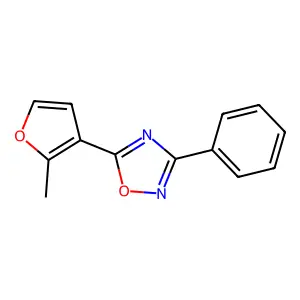 5-(2-Methylfuran-3-yl)-3-phenyl-1,2,4-oxadiazole structure