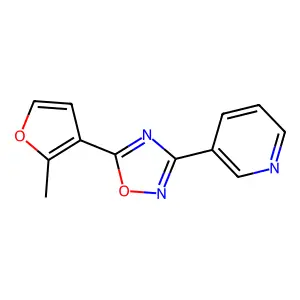 5-(2-Methylfuran-3-yl)-3-pyridin-3-yl-1,2,4-oxadiazole structure