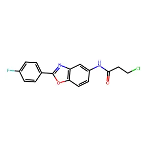 3-chloro-N-[2-(4-fluorophenyl)-1,3-benzoxazol-5-yl]propanamide structure