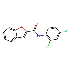 N-(2-chloro-4-fluorophenyl)-1-benzofuran-2-carboxamide structure