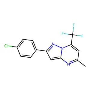 2-(4-Chlorophenyl)-5-methyl-7-(trifluoromethyl)pyrazolo[1,5-a]pyrimidine structure