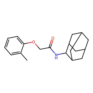 N-(2-adamantyl)-2-(2-methylphenoxy)acetamide structure