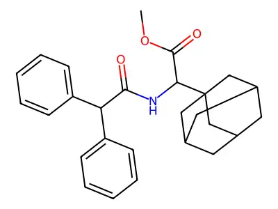 Methyl 1-adamantyl[(diphenylacetyl)amino]acetate structure