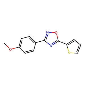 3-(4-Methoxyphenyl)-5-(thiophen-2-yl)-1,2,4-oxadiazole structure