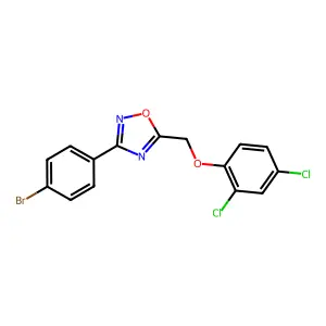 3-(4-Bromophenyl)-5-[(2,4-dichlorophenoxy)methyl]-1,2,4-oxadiazole structure