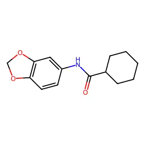 N-(1,3-苯并二氧杂环戊烯-5-基)环己烷甲酰胺 structure