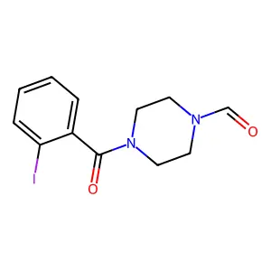 4-(2-Iodobenzoyl)-1-piperazinecarbaldehyde structure