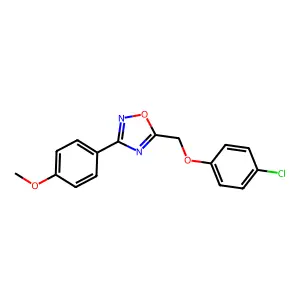 5-[(4-Chlorophenoxy)methyl]-3-(4-methoxyphenyl)-1,2,4-oxadiazole structure