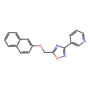 5-(Naphthalen-2-yloxymethyl)-3-pyridin-3-yl-1,2,4-oxadiazole structure