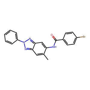 4-bromo-N-(6-methyl-2-phenyl-2H-1,2,3-benzotriazol-5-yl)benzamide structure
