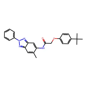 2-(4-tert-butylphenoxy)-N-(6-methyl-2-phenyl-2H-1,2,3-benzotriazol-5-yl)acetamide structure