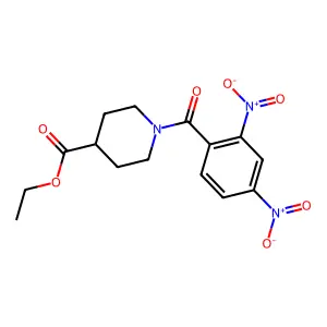 Ethyl 1-{2,4-bisnitrobenzoyl}-4-piperidinecarboxylate structure
