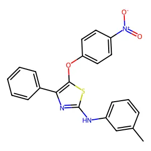 5-{4-Nitrophenoxy}-4-phenyl-2-(3-toluidino)-1,3-thiazole structure