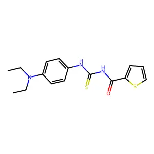 N-[[4-(diethylamino)phenyl]carbamothioyl]thiophene-2-carboxamide structure
