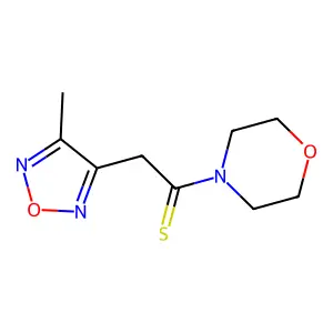 2-(4-Methyl-1,2,5-oxadiazol-3-yl)-1-morpholinoethanethione structure