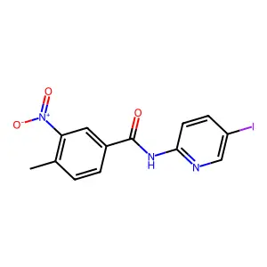 3-nitro-N-(5-iodo-2-pyridinyl)-4-methylbenzamide structure