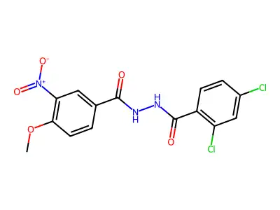 N'-(2,4-dichlorobenzoyl)-3-nitro-4-methoxybenzohydrazide structure