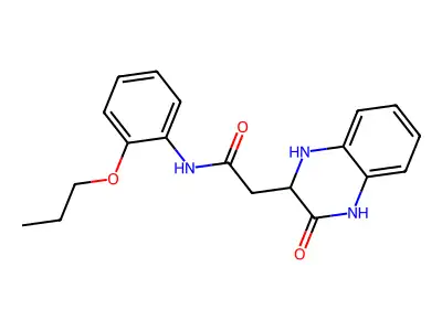 2-(3-oxo-1,2,3,4-tetrahydroquinoxalin-2-yl)-N-(2-propoxyphenyl)acetamide structure