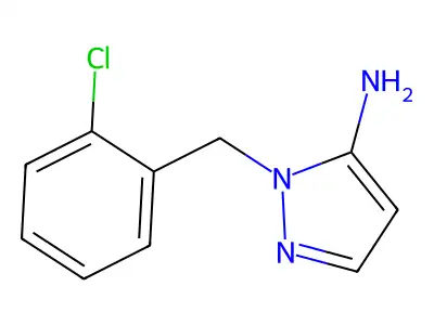 1-((2-chlorophenyl)methyl)-1H-pyrazol-5-amine structure