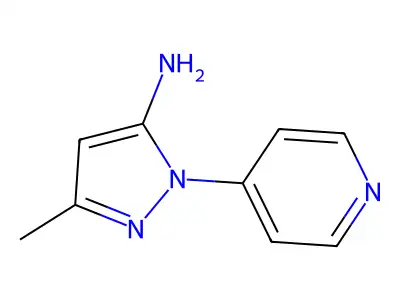 3-methyl-1-(pyridin-4-yl)-1H-pyrazol-5-amine structure