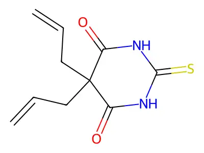 Barbituric acid, 5,5-diallyl-2-thio- structure