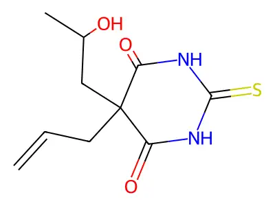 Barbituric acid, 5-allyl-5-(2-hydroxypropyl)-2-thio- structure