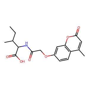 L-Isoleucine, N-[[(4-methyl-2-oxo-2H-1-benzopyran-7-yl)oxy]acetyl]- structure
